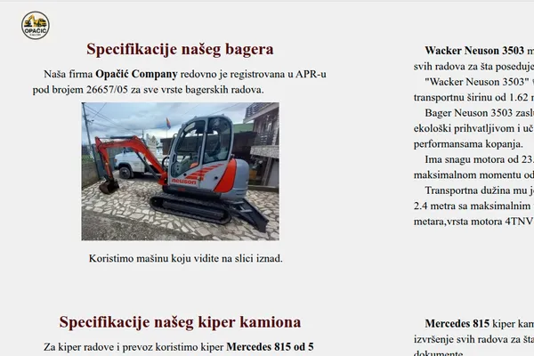 dizajn bager kiper web sajta