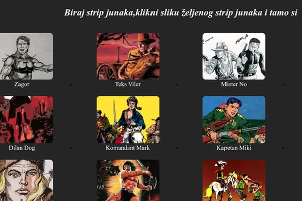 dizajn stripoteka web sajta